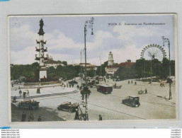 Wien - Praterstern Mit Tegetthoffmonument 1928 - Oldtimer - Auto Bus - Prater