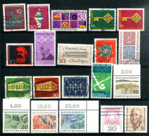 REPUBLIQUE FEDERALE ALLEMANDE - Lot De 20 Timbres Des Années 1968 Et 1969 - Colecciones Anuales