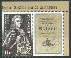 Romania 2023 / Dimitrie Cantemir / Set 1 Stamp + Label - Ungebraucht