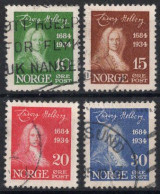 NORVEGE Timbres-poste N°160 à 163 Oblitérés TB - Usados