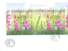 2016. WWF, Flowers, Gladiolus Imbricatus, FDC With Sheetlet, Mint/** - FDC