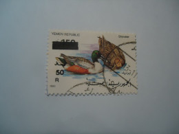 YEMEN USED   STAMPS BIRDS BIRD DUCKS  OVERPRINT - Canards