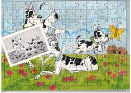 CARLSBERG    Puzzle Les Dogues Allemands  Mascotte De La Marque Carlsberg     Vintage  Et Rare - Sonstige & Ohne Zuordnung