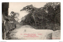 Guinée 032, Fortier 63, Chemin De Fer, Le Train D'Inauguration - Guinée Française