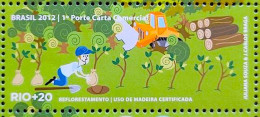 C 3196 Brazil Stamp Rio + 20 Reforestation Wood Patrol Hat 2012 - Neufs