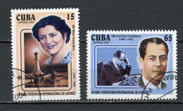 CUBA -  CÉLÉBRITÉS (ECHECS)  N°Yt 4173/4174 Obli. - Usati