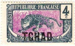 TCHAD - Surimpression Du Léopard (Panthera Pardus) - Unused Stamps