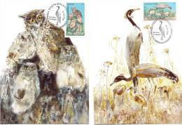 1998. Moldova, Birds Of Moldova, Set Of 2 Maxicards, Mint/** - Moldavië