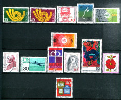 REPUBLIQUE FEDERALE ALLEMANDE - Lot De 13 Timbres Des Années 1973 Et 1974 - Jaarlijkse Verzamelingen