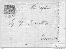 STORIA POSTALE 1879 LETTERA CON ANNULLO CASTELLAMMARE DI STABIA NAPOLI - Mint/hinged