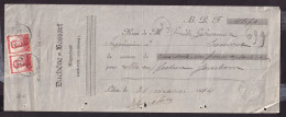 DDFF 705 -- Reçu TP Pellens LIBIN 1914 - Entete Duchene=Bossart, Négociant à LIBIN-POIX (Luxembourg Belge) Vers SOUVRET - 1912 Pellens