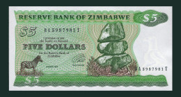 # # # Banknote Simbabwe (Zimbabwe) 5 Dollars 1994 (P-2) UNC # # # - Simbabwe