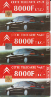 A06 - 3 Télécartes CITROEN XANTIA Puces Différentes Pour 1 Euros - Voitures