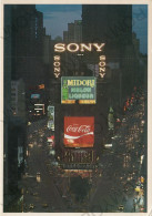 CARTOLINA  B23 NEW YORK CITY,NEW YORK,STATI UNITI-TIMES SQUARE,THE CROSSROADS OF THE WORLD AT NIGHT-VIAGGIATA 1988 - Time Square