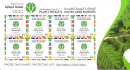 U.A.E. - 2020, PLANT HEALTH STAMPS SHEET OF 8, UMM(**). - Emirati Arabi Uniti