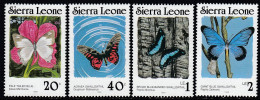Sierra Leone 1989 - Definitive Stamps: Butterflies - With Year 1989, Perf 14 Mi 982 A II, 984-986 A II ** MNH - Sierra Leone (1961-...)