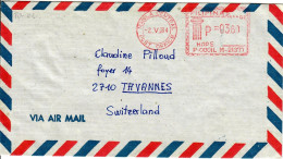 Philippines Airmail / Meter Stamp EMA Freistempel To Switzerland - Filippine