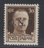 Repubblica Sociale Italiana (1944) - GNR Verona, 30 Centesimi ** - Ongebruikt