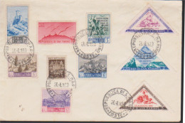 1958 SAN MARINO - Serie Complete Anni  '50. - Covers & Documents