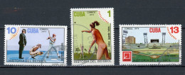 CUBA -  BASE-BALL  N°Yt 1804+1807+1808 Obli. - Usati