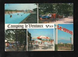 Cpm Camping Le Ventoux 5 Vues Sur Carte , Mazan - Mazan