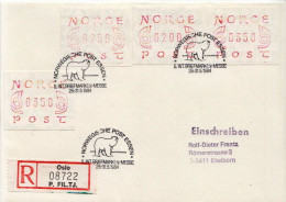 Postal History: Norway R Cover With Automat Stamps - Automatenmarken [ATM]