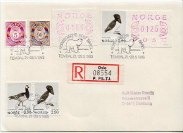 Postal History: Norway R Cover With Automat Stamps - Timbres De Distributeurs [ATM]