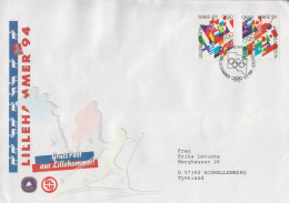 Postal History: Norway Cover With Lillehammer Cancel - Invierno 1994: Lillehammer