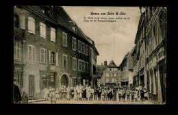 68 - CPA - SOULTZ - 1908 - Grand Rassemblement Dans La Rue - Soultz