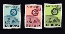 3 Timbres  Europa - CEPT  1967    Portugal Neufs **  N° Yvert & Tellier   1007 - 1008 - 1009  Europa - 1967