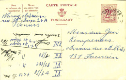 Belgique - Carte Postale - Entier Postal - 1963 - Verviers à Louvain - 2 Francs - Tarjetas 1951-..
