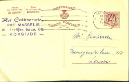 Belgique - Carte Postale - Entier Postal - 1962 - Koksijde à Leuven - 2 Francs - Postcards 1951-..