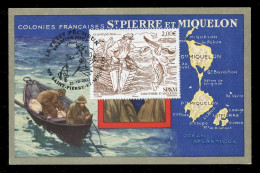 SAINT PIERRE ET MIQUELON (2023) Carte Maximum Card - Le Petit Pêcheur, Fishing Boat, Fisherman, Pêche - Cartoline Maximum