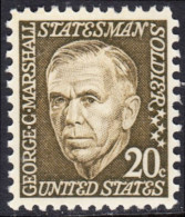 !a! USA Sc# 1289 MNH SINGLE (a2) - George C. Marshall - Nuovi