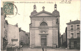 CPA Carte Postale France Neuville-sur-Saône  L'église  1907  VM78120 - Neuville Sur Saone
