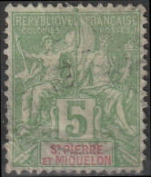 SAINT-PIERRE-ET-MIQUELON SPM   72 (o) Type Groupe 1892 [ColCla] - Gebruikt