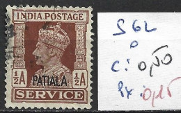 PATIALA  SERVICE 62 Oblitéré Côte 0.50 € - Patiala