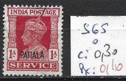 PATIALA  SERVICE 65 Oblitéré Côte 0.30 € - Patiala