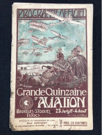 Programme 1910 Du Meeting D'aviation De Bruxelles Stockel Avion Aviation Aéroplane - L'affiche Est également En Vente - Programs