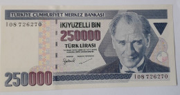 TURKEY - 250.000 LIRA -  P 207 - 1992/1995 - UNC - BANKNOTES - PAPER MONEY - CARTAMONETA - - Turkey