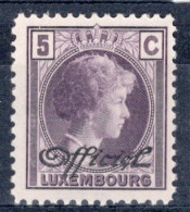 Luxembourg 1928 Single Grand Duchess Charlotte - Postage Stamps Of 1926-1928 Overprinted "Officiel" In Unmounted Mint - Unused Stamps