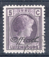 Luxembourg 1928 Single Grand Duchess Charlotte - Postage Stamps Of 1926-1928 Overprinted "Officiel" In Fine Used - Unused Stamps