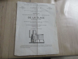 L11 CARRE Paris X 2 Documents Société Des Appareils Réfrigérant Production De Froid Et De Glace - Advertising