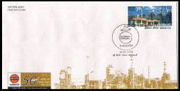 India 2009 Indian Oil, Refinery, Energy For Automobile, Motorbike, Motorcycle, Factory, FDC Cover (**) Inde Indien - Lettres & Documents