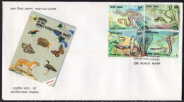 India 2009 Snake, Nature,Forest,Reptile, Turtle,Tiger,Butterfly,Bird, FDC Cover (**) Inde Indien - Covers & Documents