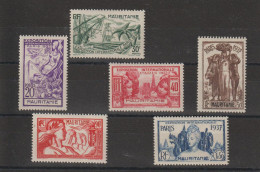 Mauritanie 1937 Expo Paris 66-71 6 Val * Charnière MH - Neufs