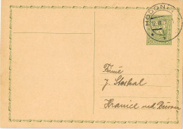 54246. Entero Postal  HODONIN (Checoslovaquia) 1935 To Hranice - Postkaarten