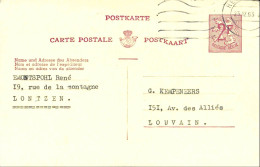 Belgique - Carte Postale - Entier Postal - 1963 - Lontzen - Louvain - 2 Francs - Cartoline 1951-..