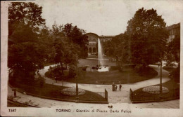 TORINO   ( ITALIE )     GIARDINI DI PIAZZA CARLO FELICE _ PIEMONTE - Parken & Tuinen