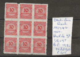 TIMBRE D ALLEMAGNE  DEUTSCHES REICH 1923 NEUF**MNH 1923  Nr 279.X4.288.X8.318 X9   COTE 31.80 € € - 1922-1923 Emissioni Locali